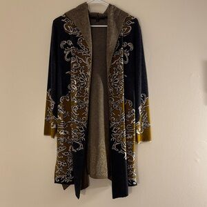 MAXSPORT Print Hooded Duster Cardigan